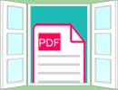 PDFと窓のイラスト