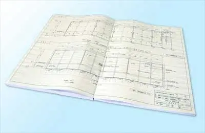 二つ折り(観音)製本の見開き