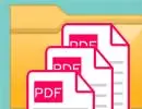 PDFとフォルダーのイラスト